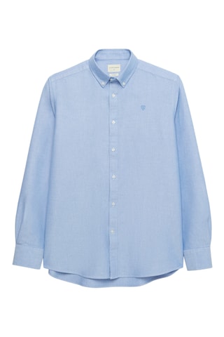 Biologisch Katoenen Overhemd Regular Fit - Hemelsblauw