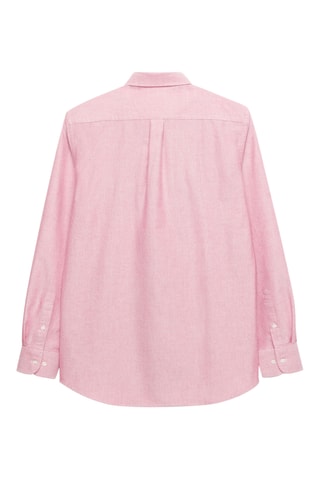 Biologisch Katoenen Overhemd Regular Fit - Gemêleerd Rood