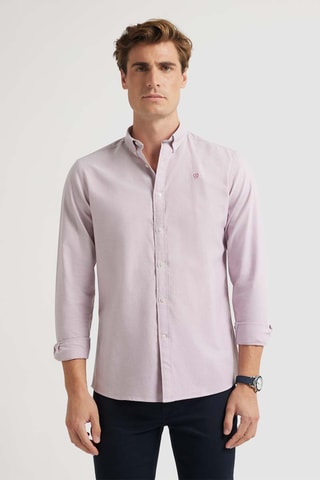 Biologisch Katoenen Overhemd Regular Fit - Lichtroze
