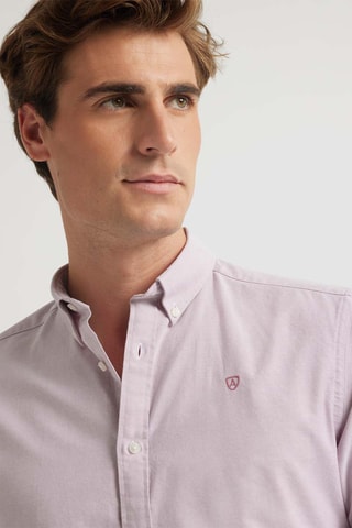 Biologisch Katoenen Overhemd Regular Fit - Lichtroze