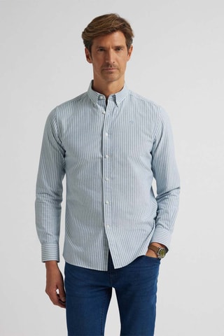 Overhemd Regular Fit - Zeegroen