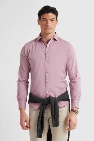 Overhemd Regular Fit - Bordeauxrood