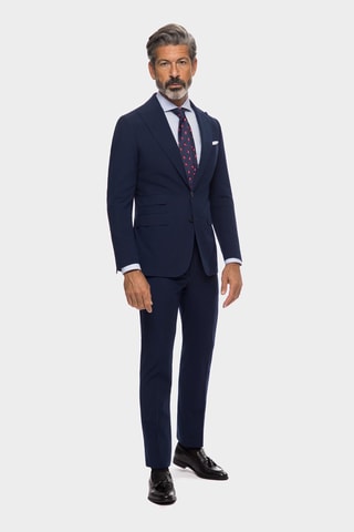 Wollen Kostuum - Marineblauw