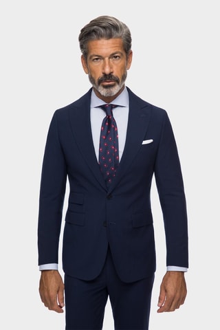 Wollen Kostuum - Marineblauw