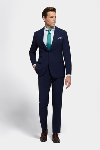 Wollen Kostuum - Marineblauw