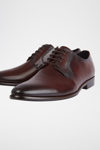 Leren Derby's - Bruin