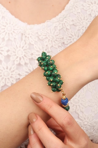 Bracciale - Lapislazzuli e malachiti 