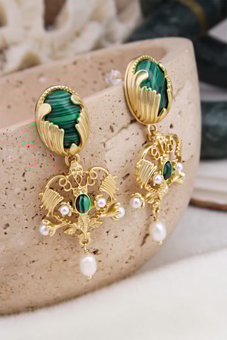 Orecchini - Malachiti