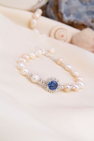 Bracciale - Placcato oro giallo, zircone e perle coltivate