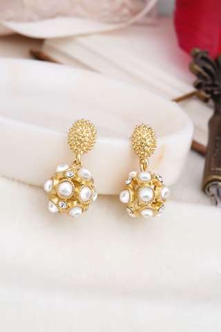 Orecchini - Placcato oro giallo e zirconi