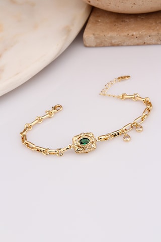 Bracciale - Placcato oro giallo e zirconi