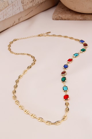 Collana - Placcato oro giallo e zirconi