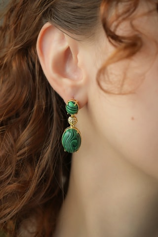 Orecchini - Malachiti