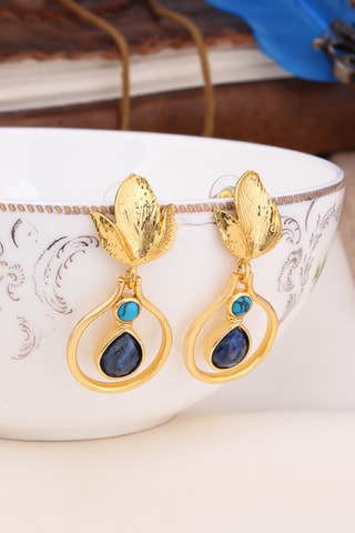 Orecchini - Labradoriti e turchesi