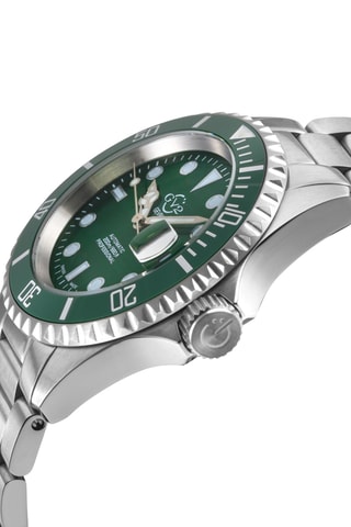 Reloj automático de acero - Plateado y verde