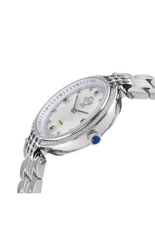 Reloj de cuarzo de acero, diamantes, nácar y espinelas Matera