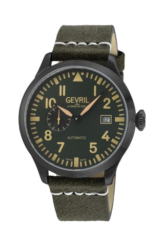 Reloj automático de piel - Negro