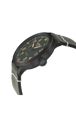 Reloj automático de piel - Negro