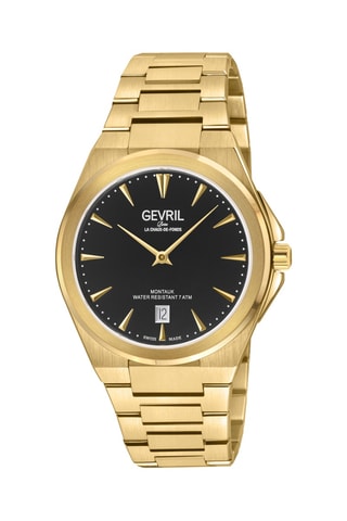 Reloj de cuarzo de acero - Dorado y negro