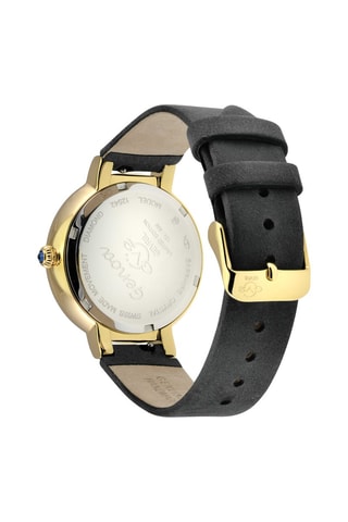 Reloj de cuarzo de piel y diamantes Genoa