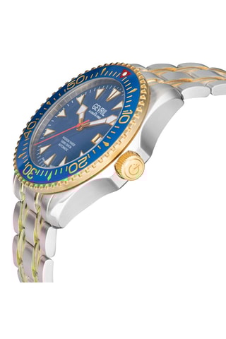 Reloj automático de acero Hudson Yards - Plateado y azul