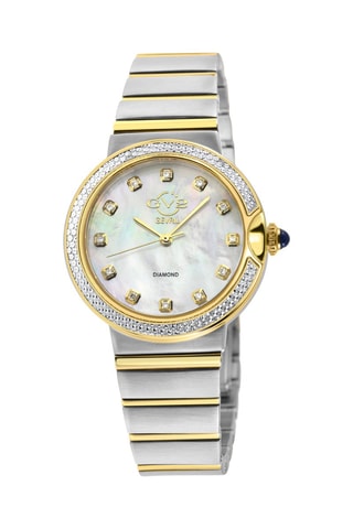 Reloj de cuarzo de acero y diamantes Sorrento