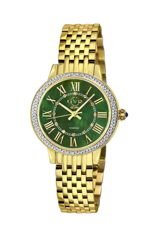 Reloj de cuarzo de acero chapado en oro amarillo y diamantes Astor III