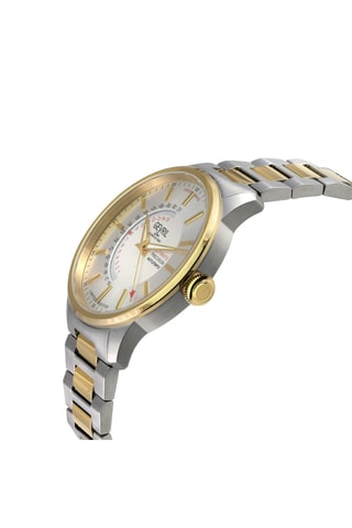 Reloj automático de acero Guggenheim Sellita SW200-1 - Plateado y dorado