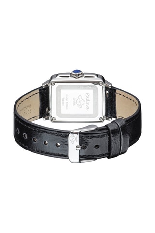 Reloj de cuarzo de piel, nácar, diamante y piedras preciosas