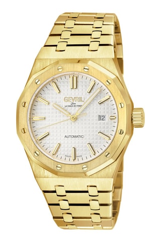 Reloj automático de acero Gotham - Dorado