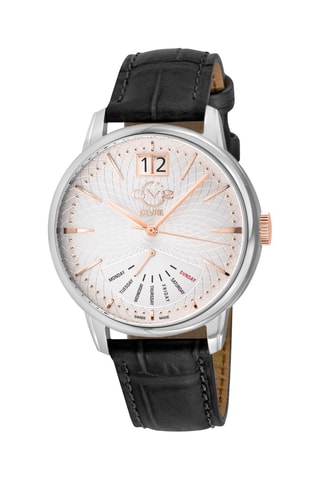 Reloj de cuarzo de piel Rovescio - Negro