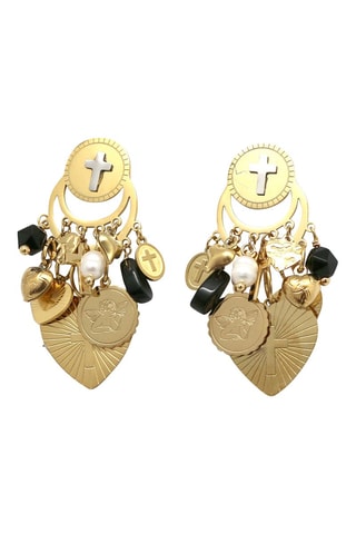 Orecchini - Onici e perle coltivate d’acqua dolce