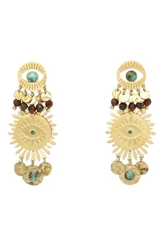 Orecchini - Turchesi africane e granati