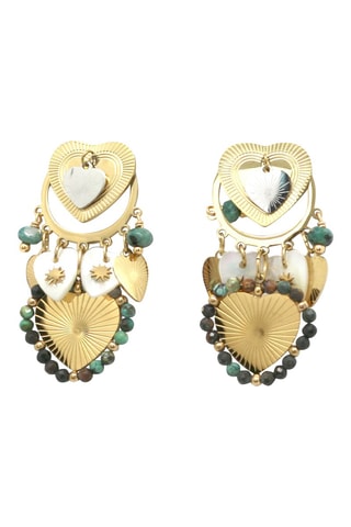 Orecchini - Madreperla e turchesi africane 