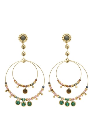 Orecchini - Piriti, granati e occhi di tigre