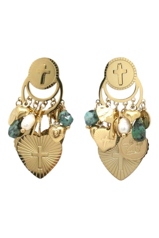 Orecchini - Perle coltivate d’acqua dolce e turchesi africane