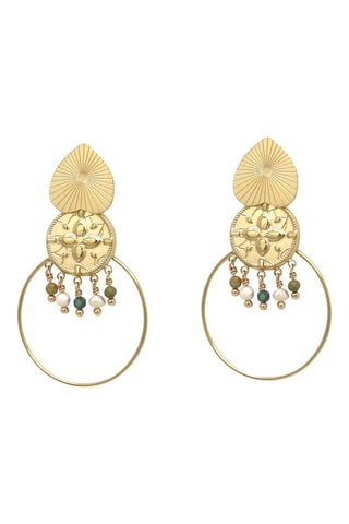 Orecchini - Perle coltivate d’acqua dolce e turchesi africane