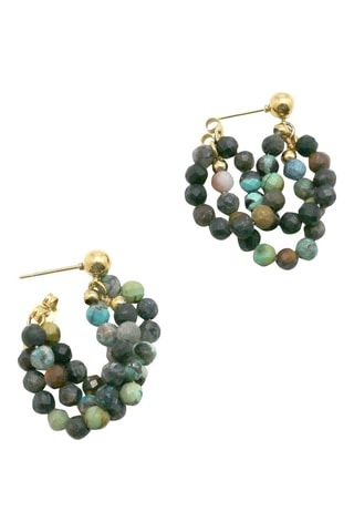 Orecchini a cerchio - Turchesi africane