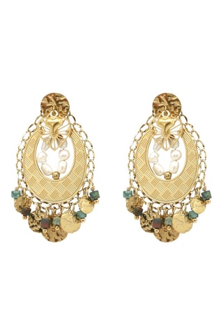 Orecchini - Turchesi africane e perle coltivate d’acqua dolce