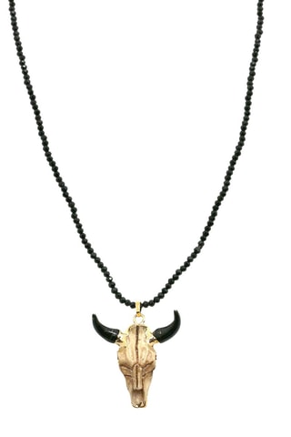 Collana sautoir - Nero e dorato