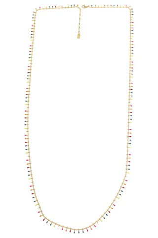 Collana sautoir - Dorato e rosso