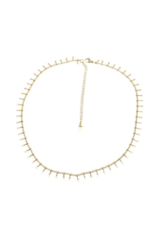 Collana - Dorato e bianco