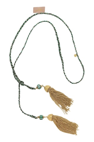 Collana sautoir - Dorato e verde