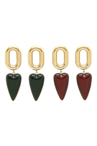 Orecchini - Dorato e nero