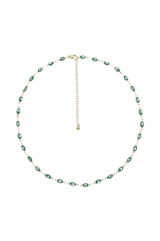 Collana - Dorato e verde