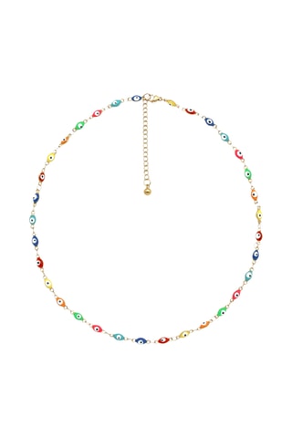 Collana - Dorato e bianco