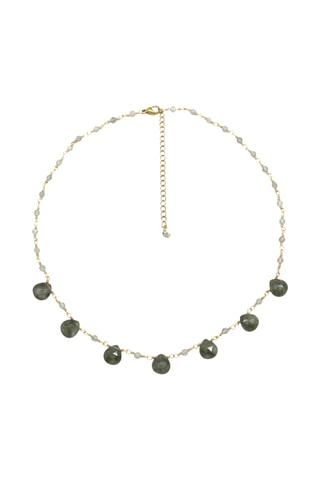 Collana laminato oro giallo  - Labradoriti