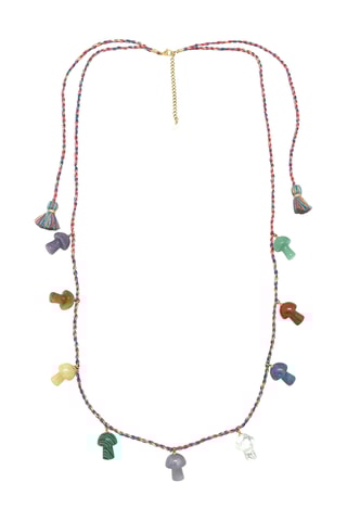 Collana - Avventurina, diaspro, lapislazzuli, ametista, malachite, agata e occhio di tigre 