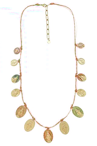 Collana - Dorato e rosso