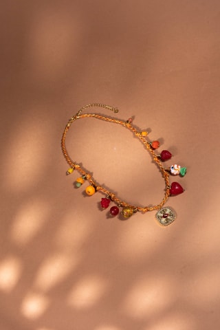 Collana - Dorato e verde